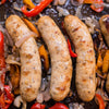Bratwurst with Peppers and Onions