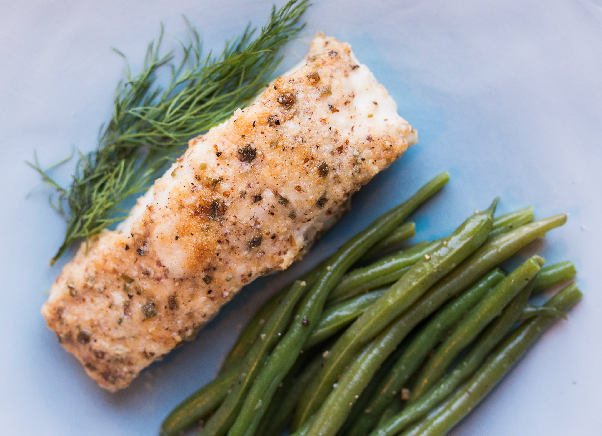 Keto Parmesan-Encrusted Halibut