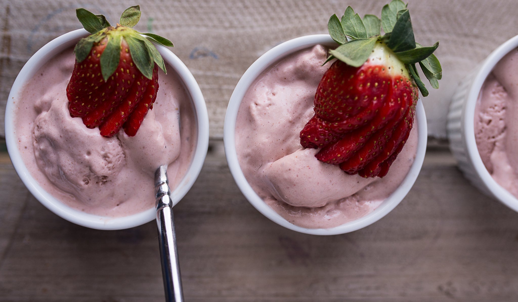 Soft-Serve Strawberry Keto Ice Cream