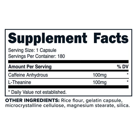PrimaForce Caffeine + Theanine Capsules